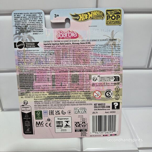 2025 Hot Wheels Premium Pop Culture Barbie The Movie 1956 Corvette Diecast Car - Picture 2 of 2